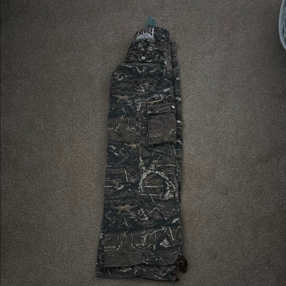 REVICE Green and Brown (camo) Cargo Pants Tactical Style (unisex)